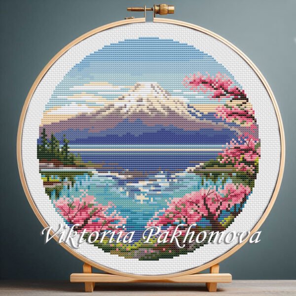 131 Mount Fuji cross stitch pattern