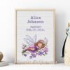 Fairy cross stitch pattern framed wall art