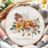 Summer Fairy cross stitch pattern, colorful digital embroidery design