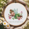 Fairy cross stitch pattern, colorful digital embroidery design