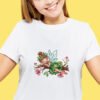 Fairy cross stitch design stitched on T-shirt