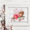 Fairy cross stitch pattern framed wall art