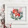 Fairy cross stitch pattern framed wall art