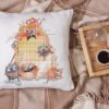 Mother Cat Cross Stitch Pattern  Funny Ginger Kitty & Playful Kittens Embroidery (PDF Digital Download)