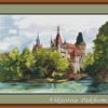 Budapest castle cross stitch pattern