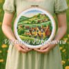 cotswolds cross stitch british countryside