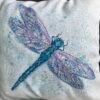 Cornflower Dragonfly Cross Stitch Pattern – Blue Insect Embroidery PDF