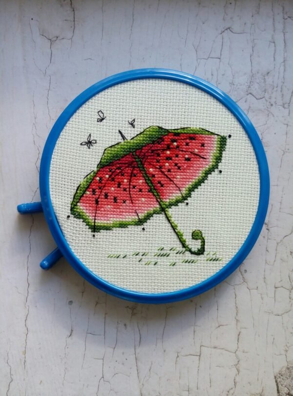Jpb0UH5dqXU Watermelon Umbrella Cross Stitch Pattern PDF – Summer Fruit Embroidery, Cute Seasonal Needlepoint Chart, Instant Download