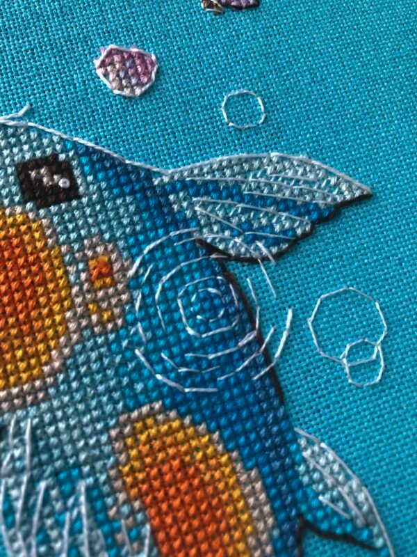 image0(93) Close‑up of koi fish embroidery