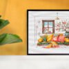 Frame on a white cabinet Spring Calm Cross Stitch Pattern (PDF)
