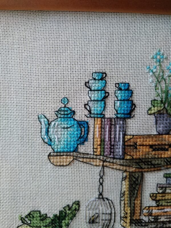 Bicycle and Books Cross Stitch Pattern PDF – Whimsical Vacation Embroidery, Cute Travel Needlepoint Chart, Instant Download