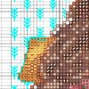 Color chart for Evening tea cross stitch pattern