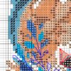 Color chart for Elf girl and barn own cross stitch pattern