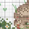 Color chart for Spring bunny boy cross stitch pattern
