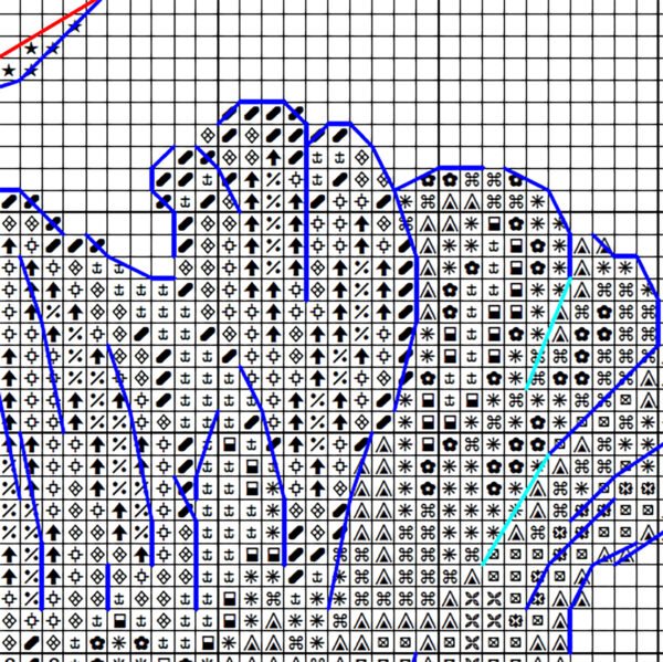 Без имени-1 Close‑up of colorful colibri embroidery chart