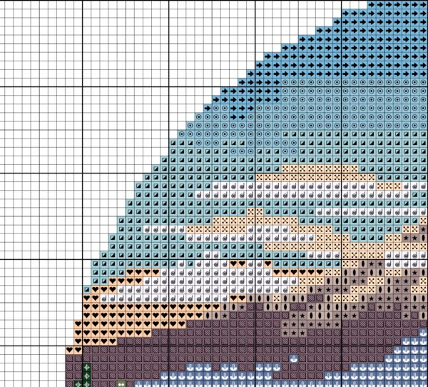 Без имени-1 Cherry blossom scenery embroidery chart
