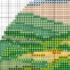 cotswolds cross stitch colorful village scene chart smapler