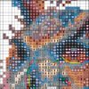 Mystical Owl cross stitch chart PDF preview with clear symbols and DMC color key