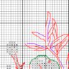 Sunflower and cotton cross stitch chart PDF with symbols and DMC color key
