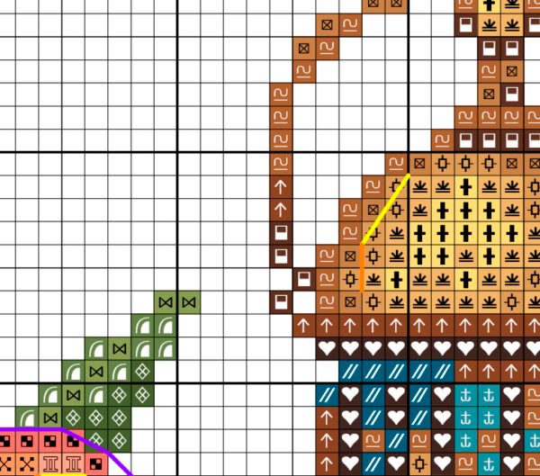 Без имени-1 close‑up of floral easter lantern cross stitch artwork