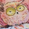 finished embroidery of autumn owls famile cross stitch design