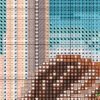 Color chart for Morning coffee hoop cross stitch pattern