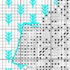 Black and white chart for Evening tea cross stitch pattern