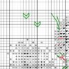 Black and white chart for Spring bunny boy cross stitch pattern