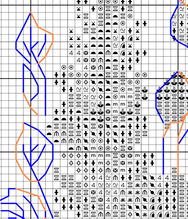 Без имени-2 Fox in Lavender Cross Stitch Pattern (PDF)