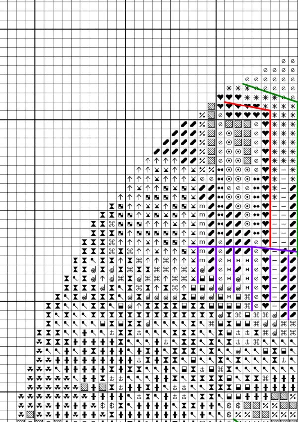 Cyprus cross stitch pattern black white sampler chart