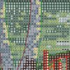Без имени-2 Summertime Lake Landscape Cross Stitch Pattern – Forest Trees and Bench Embroidery, PDF Digital Download