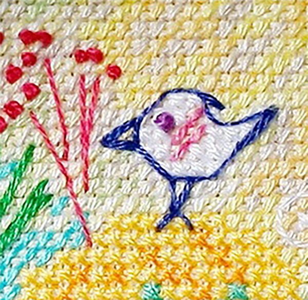 Без имени-2 finshed embroidery of summer fox embroidery with colorful forest plants