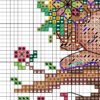 Color chart for Fairy cross stitch pattern with DMC symbols