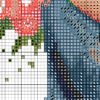 Color chart for Wedding couple cross stitch pattern with DMC symbols
