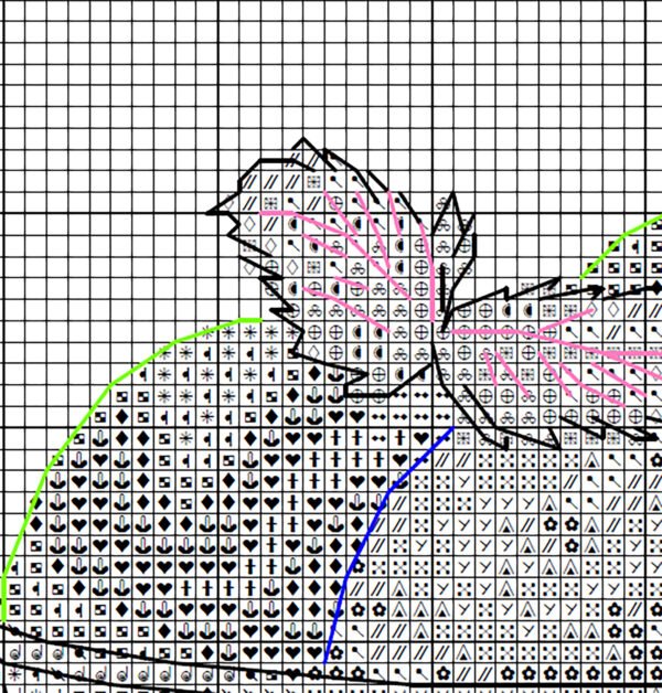 Без имени-3 close‑up of watermelon ice cream and cupcake embroidery stitches