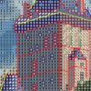 Karlstein Castle cross stitch chart PDF preview with symbols and DMC color key