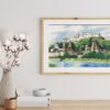 Salzburg Austria Castle Cross Stitch Pattern – European Scenic Embroidery, Instant Download