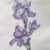 Blue iris finished embroidery