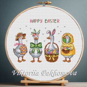Easter Geese Cross Stitch Pattern PDF