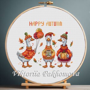 Autumn Geese Cross Stitch Pattern PDF