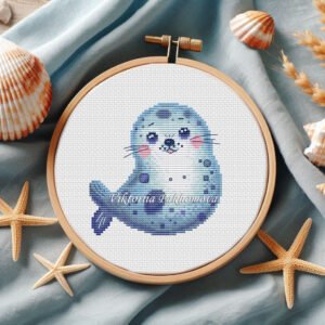 Baby Seal Cross Stitch Pattern PDF
