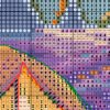 Close‑up view of the Lavender Camping cross stitch chart showing clear symbols and detailed color blocks.
