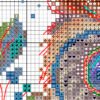 Без имени-1 Cross stitch chart fragment showing the owl’s eye and autumn details from the Bookworm Owl pattern.